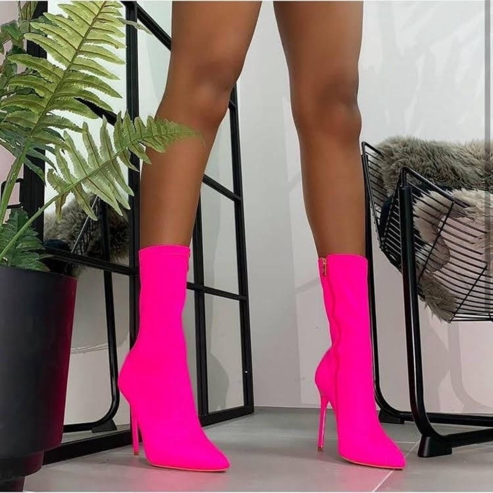 Holiday pink booties